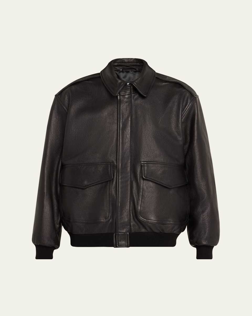 Leather Bomber Jacket